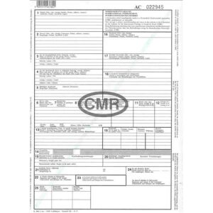 CMR nemzetközi fuvarlevél A4, 6lapos garnitúra B.CMR/6 146157266 - Üzleti nyomtatvány