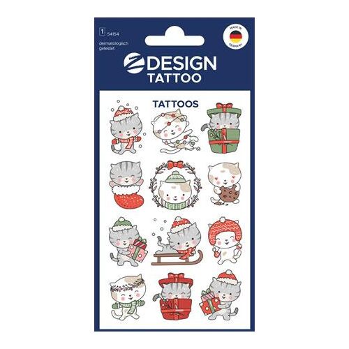 Matrica, tetoválás, 1 ív, 76x120 mm, AVERY ZWECKFORM, "Z-Design No.54154", cica 146158566