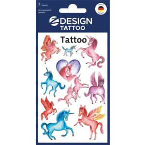 Matrica, tetoválás, 1 ív, 76x120 mm, AVERY ZWECKFORM, "Z-Design No.5669", unikornisok 146158653 - Tetoválás