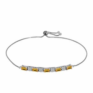 Ezüst Karkötő "Császársárga" Topázzal és Fehér Topázzal, Y62530 146159522 - Női kiegészítő