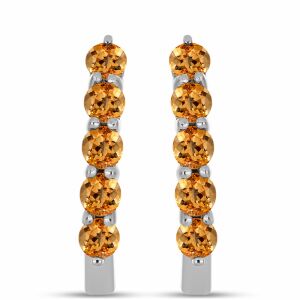 Ezüst Fülbevaló "Császársárga" Topázzal, Y62524 146159553 - Női fülbevaló