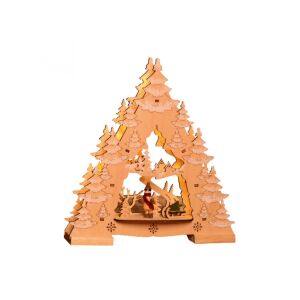 LED-es asztali dísz, fenyőfa, 3V 146160638 - Home