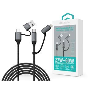 Devia Extreme Speed Series Multi Functions 4in1 USB-A/Type-C/Lightning adat- és töltőkábel - fekete 146173993 - Încărcătoare și cabluri