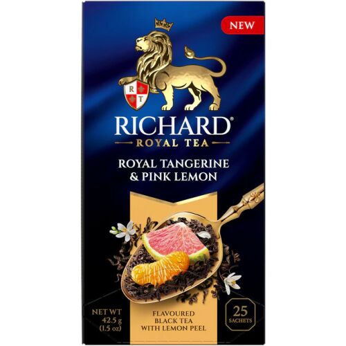 Richard Royal Tangerine & Pink Lemon ízesített fekete tea, 25filter x 1,7g 146174289