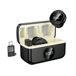 HOCO L22 bluetooth mikrofon 2db Type-C/Lightning, zajszűrő, FEKETE 146175094 - Hoco