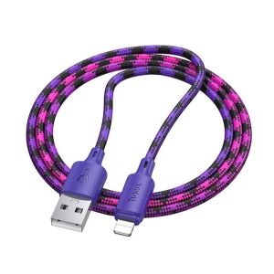 iPhone 6S 4.7 HOCO X116 adatkábel USB - lightning, cipőfűző, LILA 146175103 - Hoco