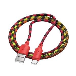 HOCO X116 adatkábel USB - Type-C, cipőfűző, PIROS 146175105 - Hoco