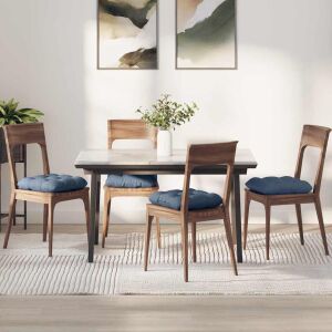 vidaXL Perne de Șezut 4 pcs albastru 45 x 45 cm Țesătură din corduroy 146178429 - Mobilier de grădină