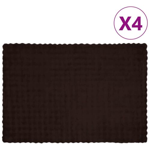 vidaXL Műnyúl szőrmés takaró 4 pcs Teve 150 x 220 cm Poliészter 146179838