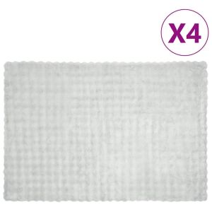 vidaXL Műnyúl szőrmés takaró 4 pcs Szürke 150 x 220 cm Poliészter 146179850 - Ágytakaró
