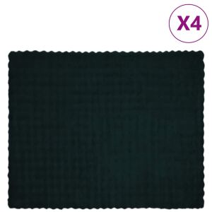 vidaXL Műnyúl szőrmés takaró 4 pcs Sötétzöld 130 x 150 cm Poliészter 146179894 - Ágytakaró
