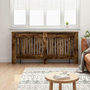 vidaXL Capac pentru radiator Stejar fumuriu 172 x 19 x 81,5 cm 146183093 - Inserții de șemineu