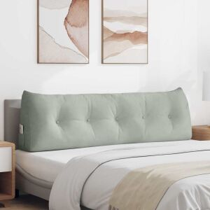 vidaXL Hátpárna Világosszürke 160 x 24 x 50 cm Bársony 146183631 - Díszpárna