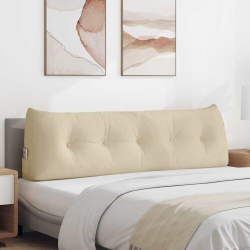 vidaXL Hátpárna Krém 160 x 24 x 50 cm szövet 146184354