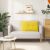 vidaXL Hátpárna Világos sárga 80 x 19 x 50 cm szövet 146184438