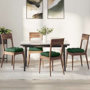 vidaXL Perne de Șezut 4 pcs Verde închis 45 x 45 cm 146186248 - Mobilier de grădină
