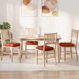 vidaXL Perne de Șezut 4 pcs Roșu portocalie 45 x 45 cm 146186262 - Mobilier de grădină