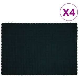 vidaXL Pătură din Blană sintetică de Iepure 4 pcs Verde închis 146187968 - Cuverturi de pat
