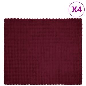 vidaXL Műnyúl szőrmés takaró 4 pcs Bordeaux piros 240 x 270 cm 146188021 - Ágytakaró