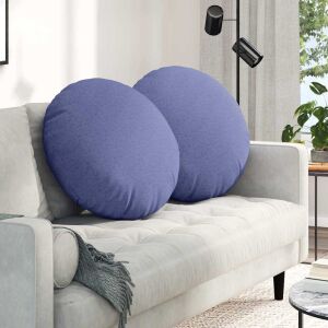 vidaXL Ülőpárnák 2 pcs Farmerkék Ø60 x 21 cm szövet 146188363 - Kert