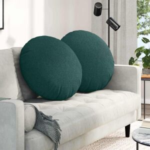vidaXL Perne de Șezut 2 pcs Verde închis Ø80 x 29 cm țesătură 146188457 - Mobilier de grădină