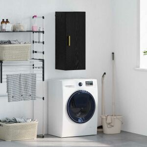 vidaXL Fali szekrény Fekete tölgy 34,5 x 34 x 90 cm Faanyag 146189662 - Bútor