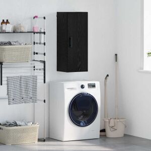 vidaXL Fali szekrény Fekete tölgy 34,5 x 34 x 90 cm Faanyag 146189687 - Bútor