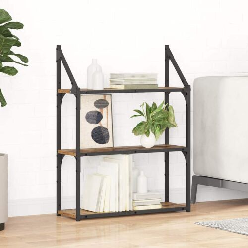 vidaXL Falpolc polcokkal tárolóval Öreg fa 60 x 21 x 78,5 cm Faanyag 146190305