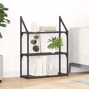 vidaXL Falpolc polcokkal Fekete tölgy 60 x 21 x 78,5 cm Faanyag 146190315 - Irodabútor