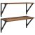 vidaXL Falpolcok polcokkal 2 pcs Öreg fa 60 x 25 x 25,5 cm Faanyag 146190569
