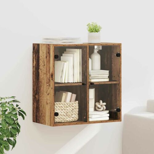 vidaXL Fali Szekrény Öreg fa 68 x 37 x 68,5 cm Faanyag