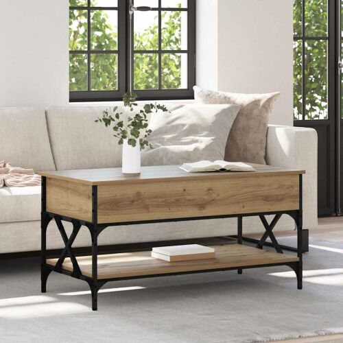 vidaXL Dohányzóasztal Artisan tölgy 100 x 50 x 50 cm Faanyag