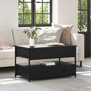 vidaXL Dohányzóasztal fiókkal Fekete tölgy 85 x 50 x 50 cm Faanyag 146191581 - Éjjeliszekrény