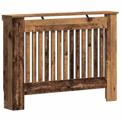 vidaXL Radiátor fedezék Antik Fa 112 x 19 x 81,5 cm Szerelt Fa