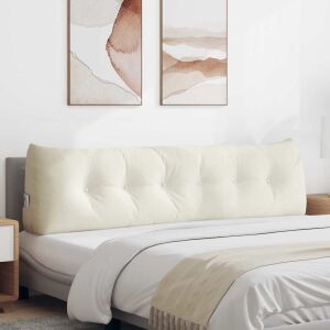 vidaXL Hátpárna Krém 180 x 24 x 50 cm Bársony 146192069 - Díszpárna