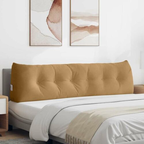 vidaXL Hátpárna Barna 180 x 24 x 50 cm Bársony 146192262