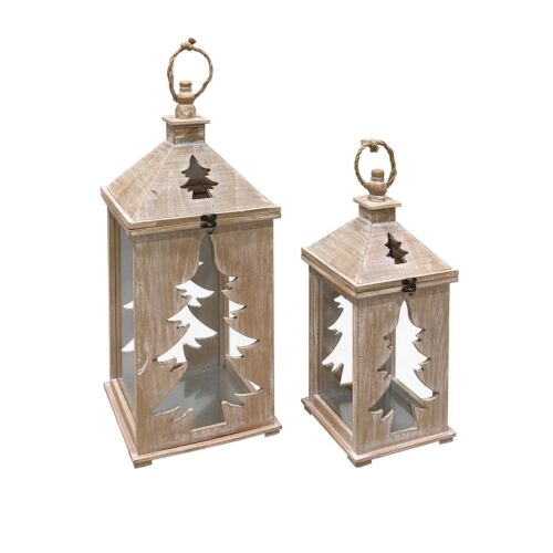 Fából készült karácsonyi lámpások 2db 146195950