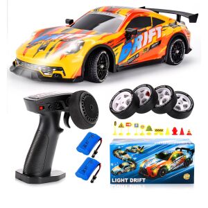 Drift-Ferngesteuertes Auto JONRRYIN, Maßstab 1:14, 4WD, 25 km/h, Drift-Funktion, LED-Scheinwerfer, für Kinder ab 8 Jahren und Erwachsene