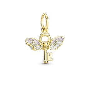 Charm compatibil cu bratra Pandora, model cu Cheie si Aripi de Fluture Colorate 146198794 - Pandantive damă