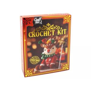 Weihnachtshäkelset Rentier - 12 x 9 x 17 cm 146201002 - Stickerei-Sets