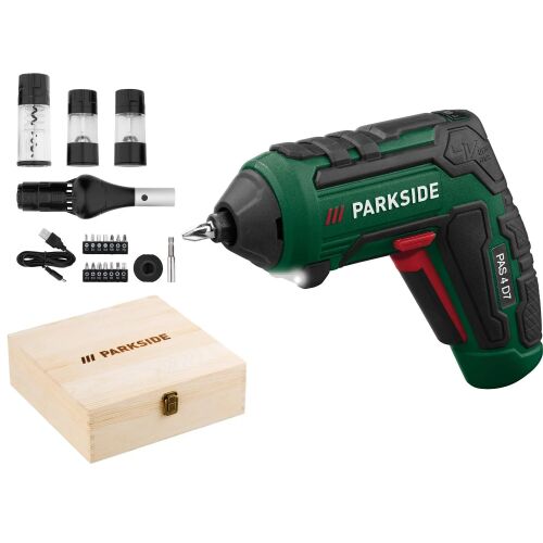 PARKSIDE® PAS 4 D7 – 15 részes akkumulátoros csavarhúzó BBQ-kiegészítőkkel, díszdobozban - FAN Edition 146201693