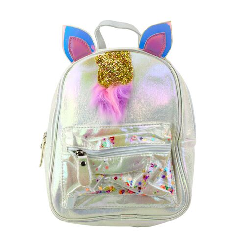 Gyerek hátizsák Unikornis Szarvval Mozgó Konfetti Gyöngy 25cm 4.5L- 21759 146205535