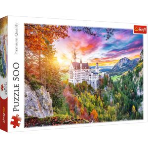 Puzzle 500 darab Kilátás a Neuschwanstein-kastélyra, Németország Trefl 37427 26520 146206064 - Puzzle & Kirakó
