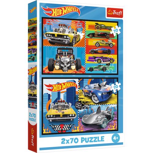 Puzzle - 2x70 - Verdák - Hot Wheels - Trefl 34442 26362 181204398 - Puzzle