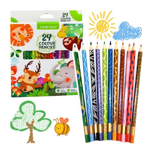 24 darabos színes fa iskolai ceruza készlet – 21504 146207261
