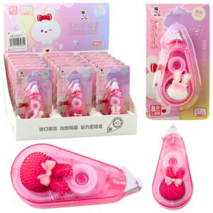 Javítószalag egér iskolai irodai dekoratív nyuszi rózsaszín 8mm x 6m – 21786 146208027 - Irodai kiegészítő