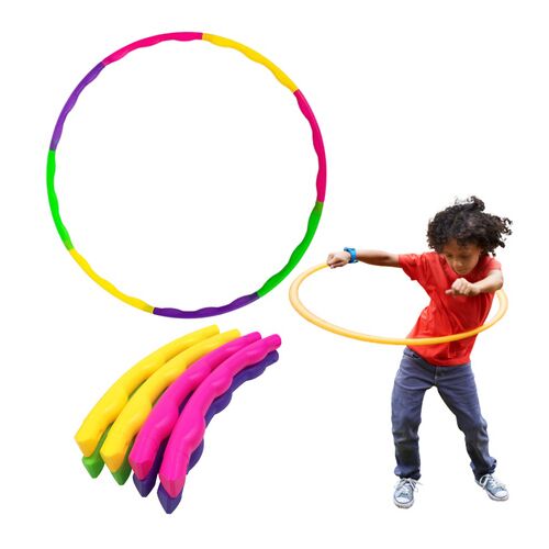 Hula Hop ütőkkel, összecsukható, színes, 7 elemes átmérőjű, 50 cm- 26250