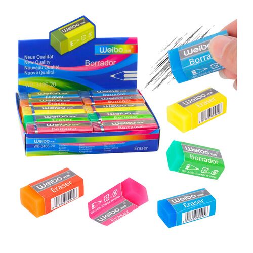 Iskolai Színes Radír WB-3486-20 6cm Mix – 22413 146208909