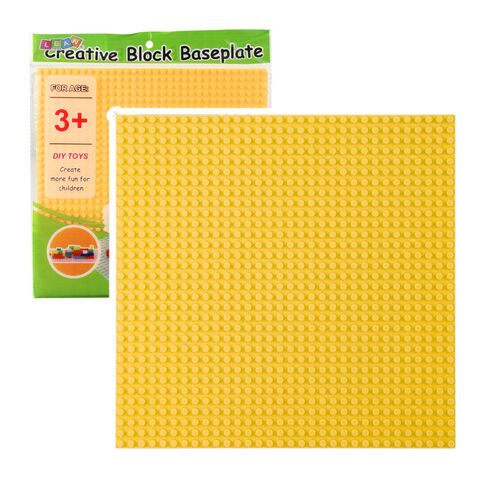 Építőlap építőkockákhoz, sárga, 25,5×25,5 cm – 23524 146210470