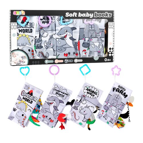 Puha oktató-érzékelő könyvek kisgyermekeknek 4db – 22889 146210707